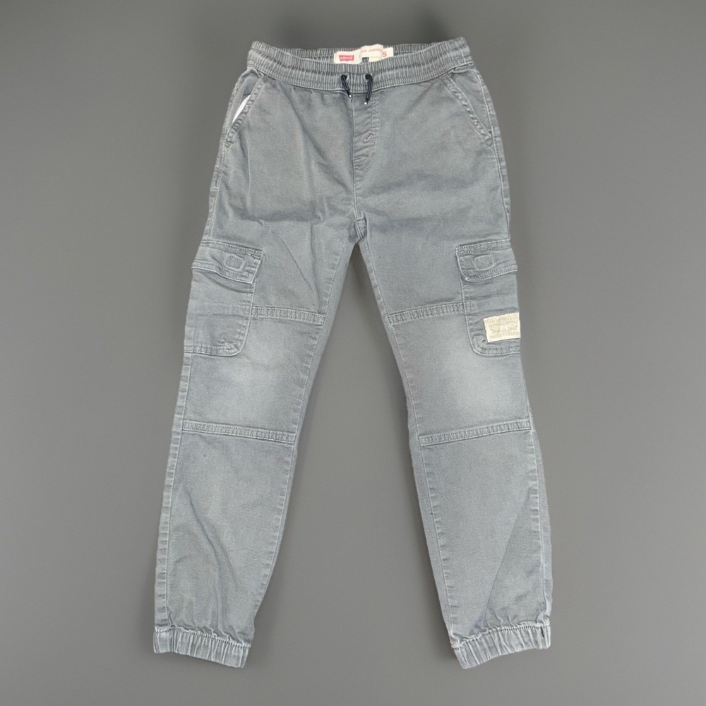 Levi Strauss Boys Size Small Grey Relaxed Cargo Joggers